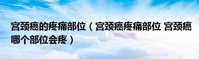 宮頸癌的疼痛部位（宮頸癌疼痛部位 宮頸癌哪個(gè)部位會(huì)疼）