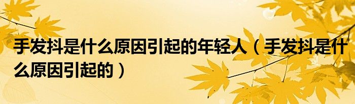 手發(fā)抖是什么原因引起的年輕人（手發(fā)抖是什么原因引起的）