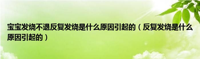 寶寶發(fā)燒不退反復發(fā)燒是什么原因引起的（反復發(fā)燒是什么原因引起的）