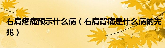 右肩疼痛預(yù)示什么?。ㄓ壹绫惩词鞘裁床〉南日祝? /></span>
		<span id=