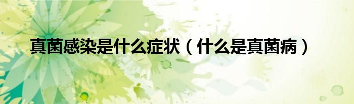 真菌感染是什么癥狀（什么是真菌?。?class='thumb lazy' /></a>
		    <header>
		<h2><a  href=