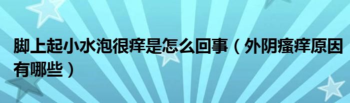 腳上起小水泡很癢是怎么回事（外陰瘙癢原因有哪些）