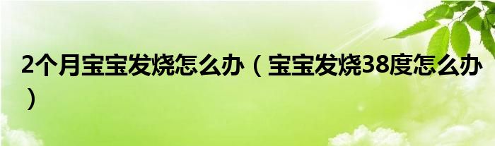 2個月寶寶發(fā)燒怎么辦（寶寶發(fā)燒38度怎么辦）