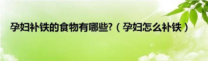 孕婦補(bǔ)鐵的食物有哪些?（孕婦怎么補(bǔ)鐵）