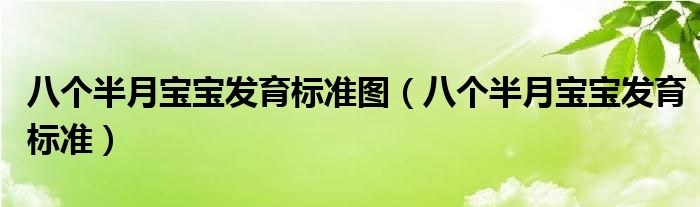 八個半月寶寶發(fā)育標準圖（八個半月寶寶發(fā)育標準）