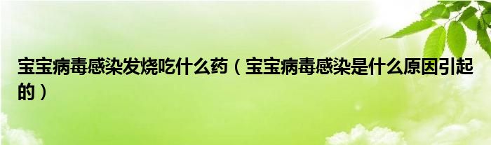 寶寶病毒感染發(fā)燒吃什么藥（寶寶病毒感染是什么原因引起的）