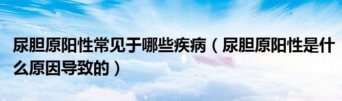 尿膽原陽性常見于哪些疾?。蚰懺栃允鞘裁丛驅е碌模? /></span>
		<span id=