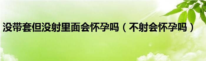 沒帶套但沒射里面會(huì)懷孕嗎（不射會(huì)懷孕嗎）