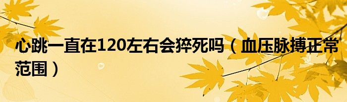 心跳一直在120左右會(huì)猝死嗎（血壓脈搏正常范圍）