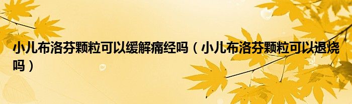 小兒布洛芬顆?？梢跃徑馔唇?jīng)嗎（小兒布洛芬顆?？梢酝藷龁幔?class='thumb lazy' /></a>
		    <header>
		<h2><a  href=