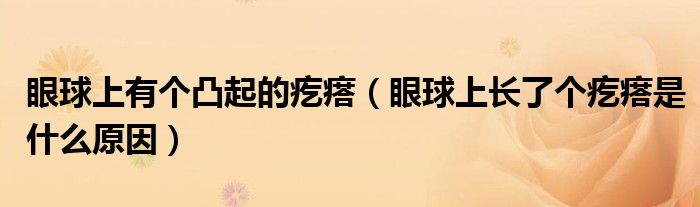 眼球上有個(gè)凸起的疙瘩（眼球上長了個(gè)疙瘩是什么原因）