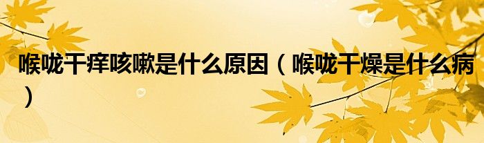 喉嚨干癢咳嗽是什么原因（喉嚨干燥是什么?。?class='thumb lazy' /></a>
		    <header>
		<h2><a  href=