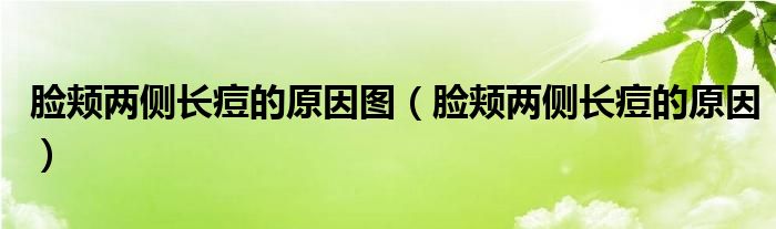 臉頰兩側長痘的原因圖（臉頰兩側長痘的原因）