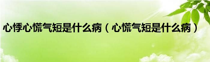 心悸心慌氣短是什么?。ㄐ幕艢舛淌鞘裁床。?class='thumb lazy' /></a>
		    <header>
		<h2><a  href=