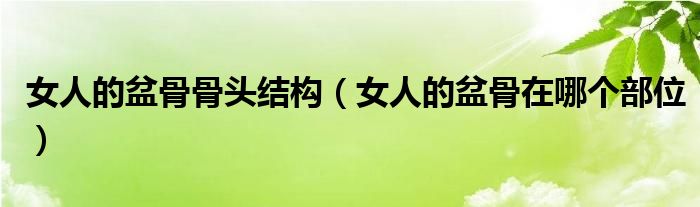 女人的盆骨骨頭結(jié)構(gòu)（女人的盆骨在哪個(gè)部位）