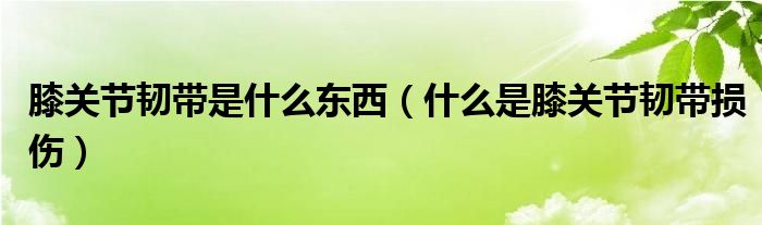 膝關(guān)節(jié)韌帶是什么東西（什么是膝關(guān)節(jié)韌帶損傷）