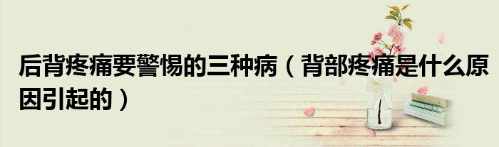 后背疼痛要警惕的三種?。ū巢刻弁词鞘裁丛蛞鸬模?class='thumb lazy' /></a>
		    <header>
		<h2><a  href=