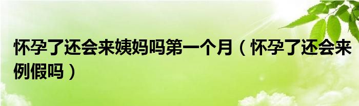 懷孕了還會(huì)來(lái)姨媽嗎第一個(gè)月（懷孕了還會(huì)來(lái)例假嗎）