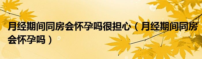 月經(jīng)期間同房會懷孕嗎很擔(dān)心（月經(jīng)期間同房會懷孕嗎）