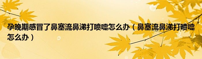 孕晚期感冒了鼻塞流鼻涕打噴嚏怎么辦（鼻塞流鼻涕打噴嚏怎么辦）