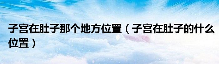 子宮在肚子那個(gè)地方位置（子宮在肚子的什么位置）