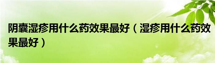 陰囊濕疹用什么藥效果最好（濕疹用什么藥效果最好）