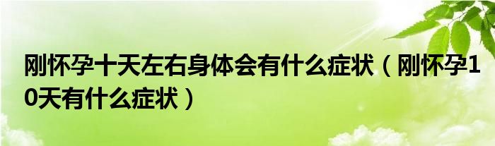 剛懷孕十天左右身體會有什么癥狀（剛懷孕10天有什么癥狀）