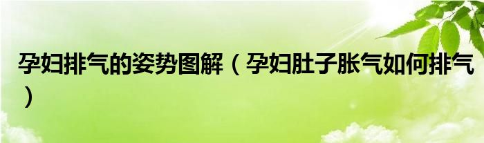 孕婦排氣的姿勢圖解（孕婦肚子脹氣如何排氣）