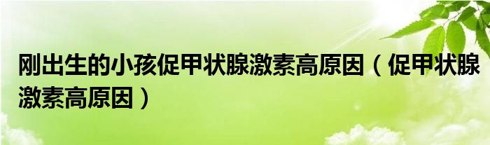 剛出生的小孩促甲狀腺激素高原因（促甲狀腺激素高原因）