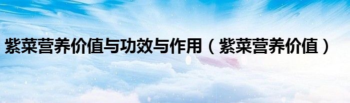 紫菜營(yíng)養(yǎng)價(jià)值與功效與作用（紫菜營(yíng)養(yǎng)價(jià)值）