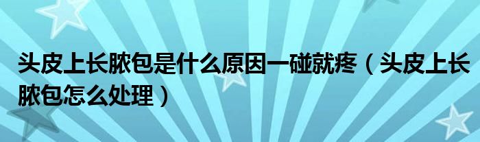 頭皮上長膿包是什么原因一碰就疼（頭皮上長膿包怎么處理）