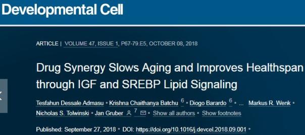 Cell：延長壽命試驗再出新進展 組合用藥可顯著增加壽命